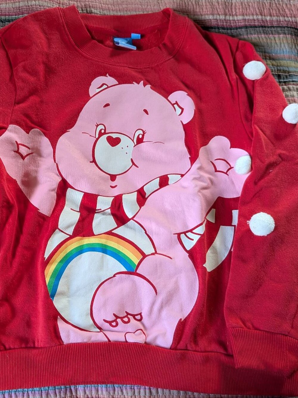 Care Bears Cheer Bear Red Sweatshirt Size Large